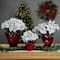 22" White Artificial Christmas Poinsettia Flowers with Wrapped Base